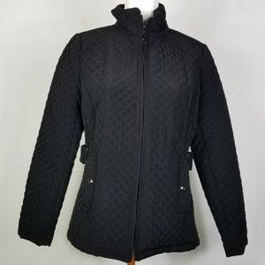 Gallery Black quilted jacket sz M